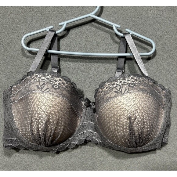 Rampage Intimates Lace Bra‎ 42D Gray Underwire Sexy Lingerie - Picture 1 of 7